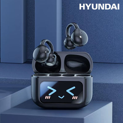 Choice  M100 ENC Ear Clip LED Digital Display Earphones Wireless Bluetooth Headphones Noise Cancelling Touch Control
